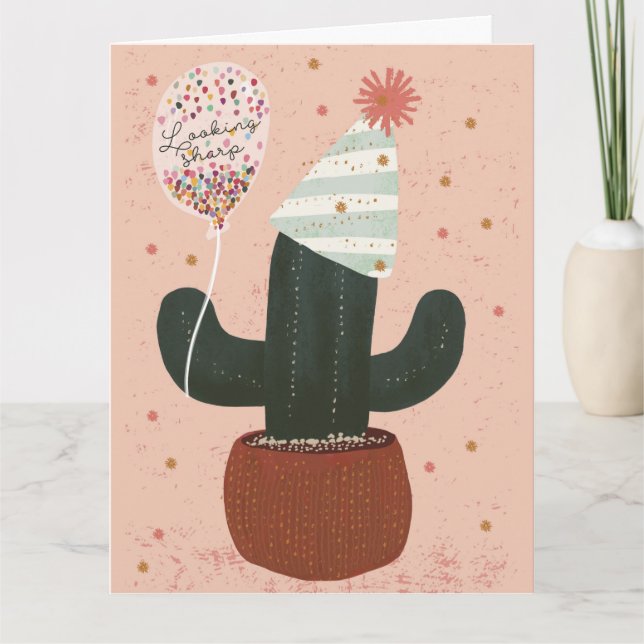 Fancactus Anniversaire Carte de voeux pliée (Devant)