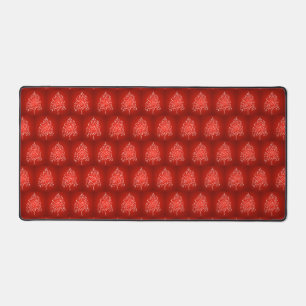 Fancy Arbre de Noël Artistique Motif Fête Rouge