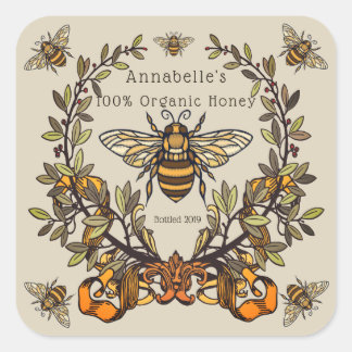 Fancy Bee Miel Étiquette Personnaliser