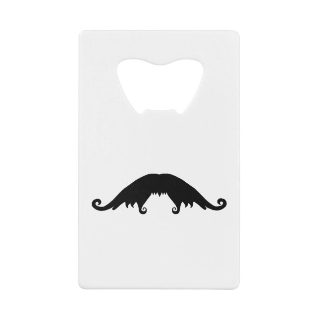 Fancy Black Mustache Carte de crédit Ouverture de  (Devant)