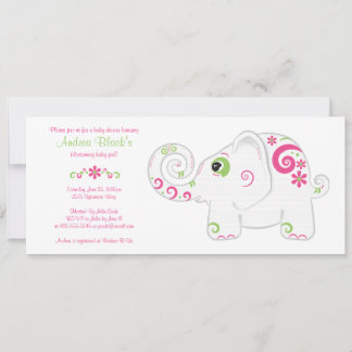 Fancy Elephant sur Parade Baby shower Invitation