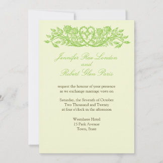 Fancy Floral Hearts Mariage Invitation Mariage