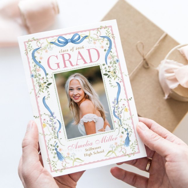 Fancy Florals Graduation Invitation (Créateur téléchargé)