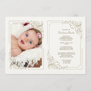 Fancy Frame Photo Invitation Double