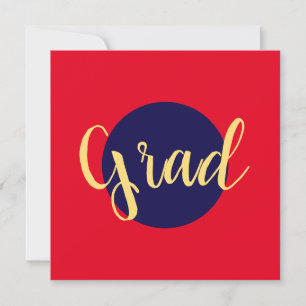 Fancy "Grad" Texte Marine Bleu Rouge Arrière - pla