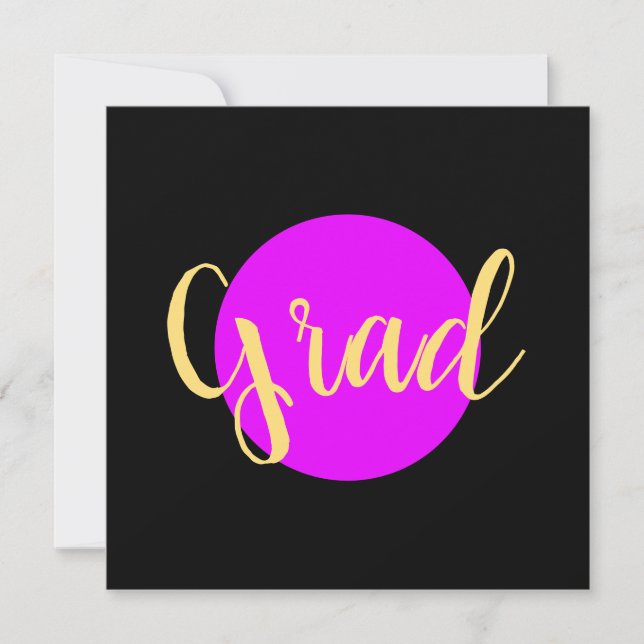 Fancy "Grad" Texte Noir Vivid Arrière - plans rose (Devant)
