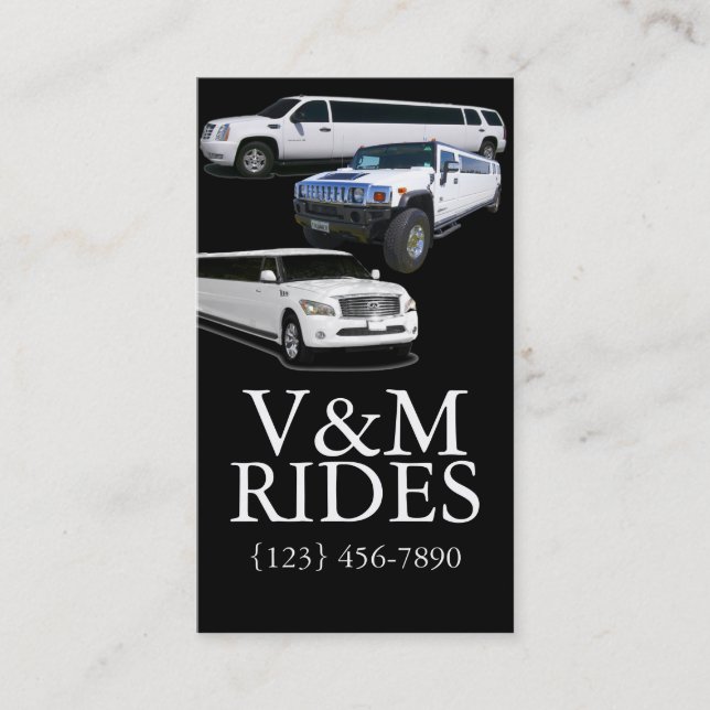 Fancy Limousines Driver Services Carte de visite (Devant)