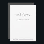 Fancy Script Mariage Mots de sagesse carte conseil<br><div class="desc">Cette carte de conseil de sagesse mariage de mots fantaisie est parfaite pour un mariage moderne. Le design sobre et élégant présente une typographie de script classique et sophistiquée en noir et gris. Ces cartes sont parfaites pour un mariage, une douche nuptiale, un baby shower, une fête de remise de...</div>