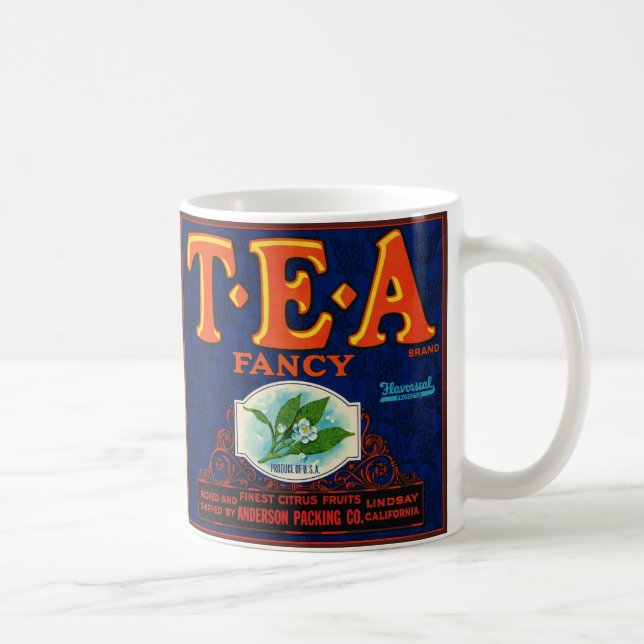 Fancy Tea Label  Mug (Droite)