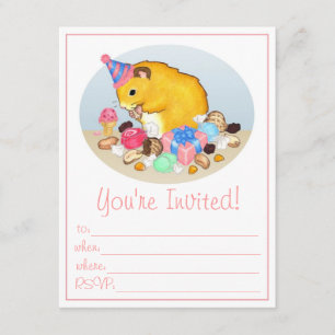 Fanez les invitations de partie de hamster