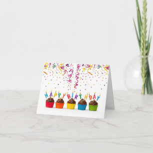 Fanfare d'anniversaire et Streamers Carte d'annive