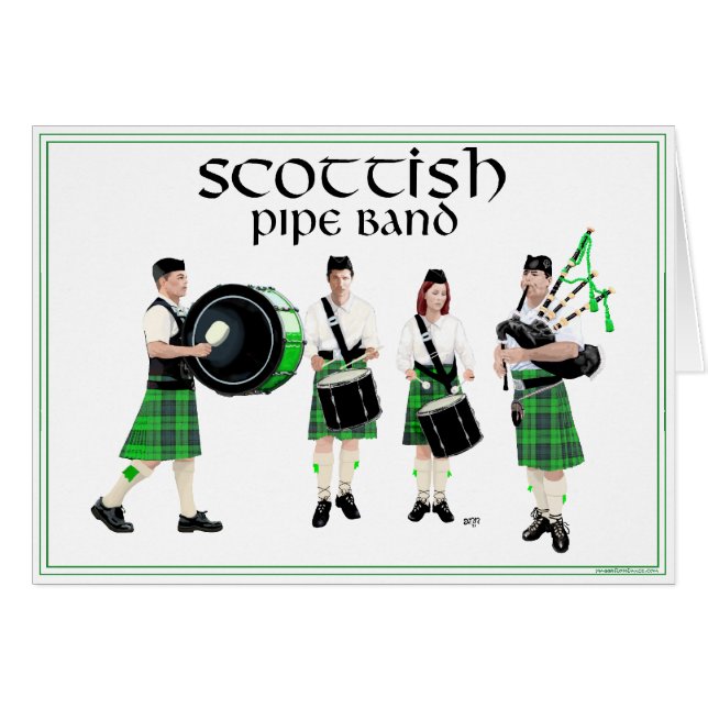 Fanfare Écossaise - Kilts Verts (Devant horizontal)
