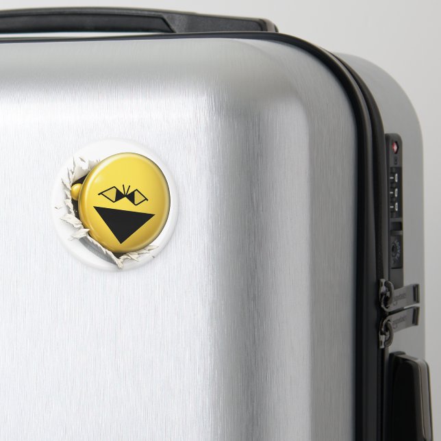 Fangy Multi 3D Emoji Round Magnet (In Situ (Bagages))
