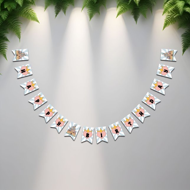 Fanions Bannière à bouquet d'anniversaire Fairytale Castle (Créateur téléchargé)