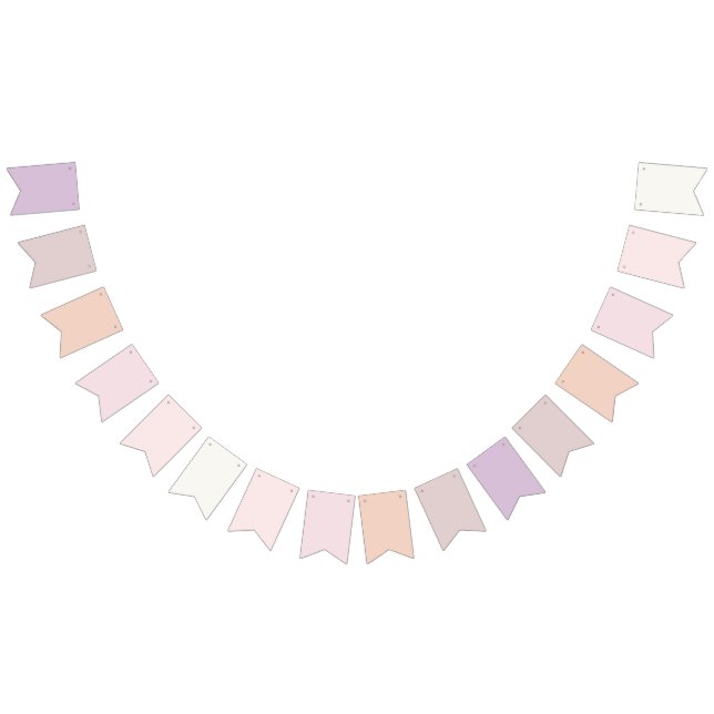 Fanions Bannière à dégradé de Taupe à Blush Élégance Class (Tout)