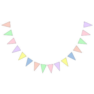 Fanions Thème de dégradé pastel Bannière triangulaire à fa
