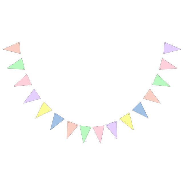 Fanions Thème de dégradé pastel Bannière triangulaire à fa (Tout)