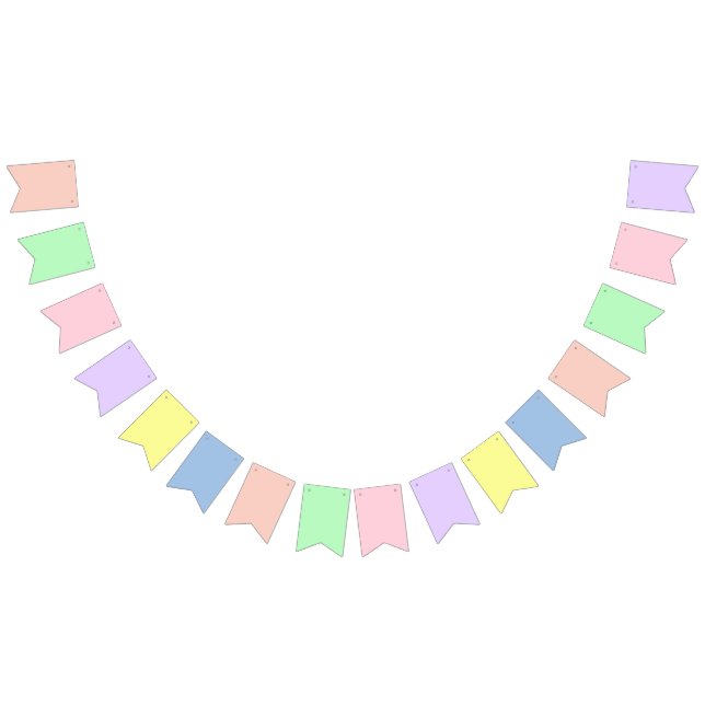 Fanions Thème de dégradé pastel Bannière triangulaire à fa (Tout)