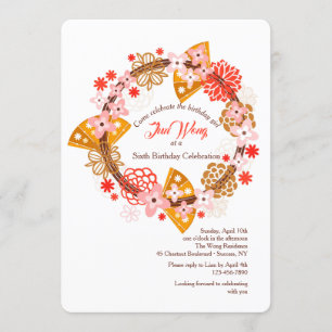Fans et invitation de fleurs