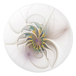 fansy fractal fleur ceramique bouton