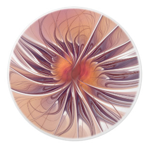 fansy fractal fleur ceramique bouton