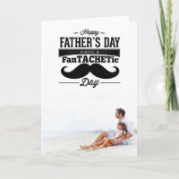 Fantachetic Mustache Joyeux Carte photo de Fête de