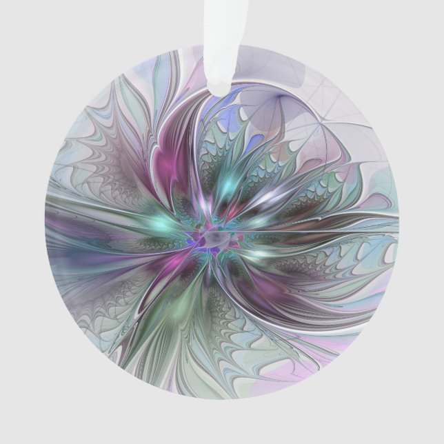 Fantaisie Abstraite Moderne Fleur Fractale Colorée (devant)