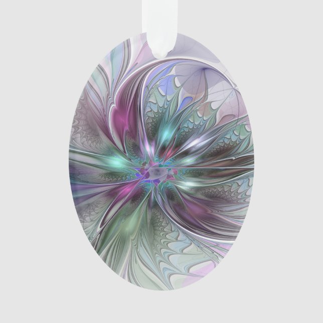 Fantaisie Abstraite Moderne Fleur Fractale Colorée (devant)