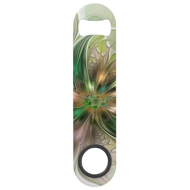 Fantaisie Abstraite Moderne Fleur Fractale Colorée (Devant)