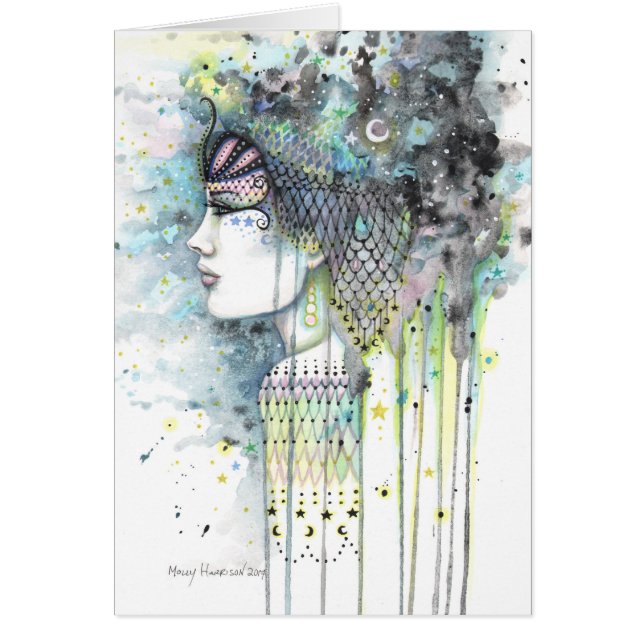 Fantaisie bohème gitane céleste Femme Art contempo (Devant)