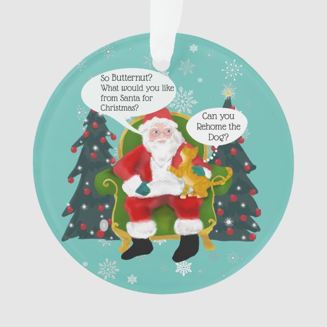 Fantaisie Chat Jaune Visite Père Noël Custom Chris (devant)