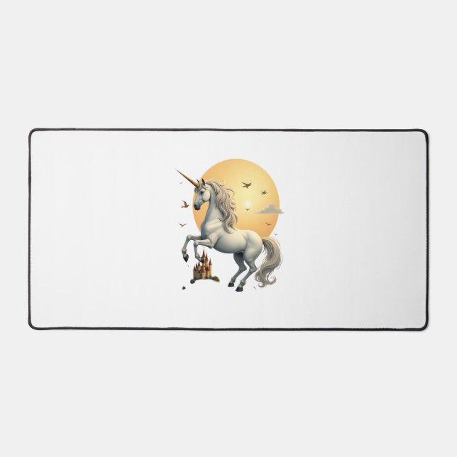 Fantaisie d'art de licorne au clair de lune avec u (Recto)