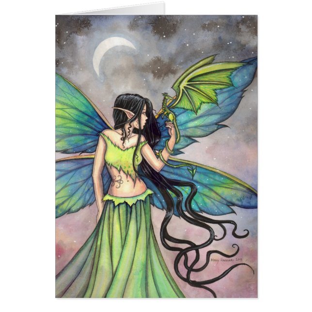 Fantaisie d'art féerique du dragon émeraude (Devant)