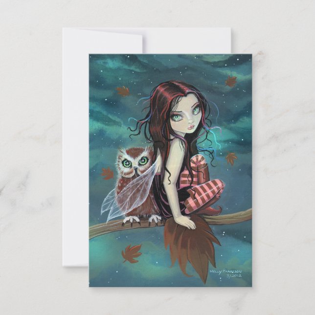 Fantaisie de hibou d'automne Art (Devant)