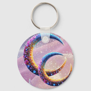 Fantaisie de Lune Croissante porte-clés personna