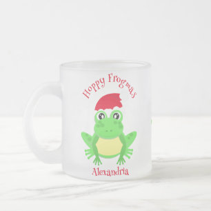 Fantaisie de Noël Santa Hat Novelty Frosted Mug