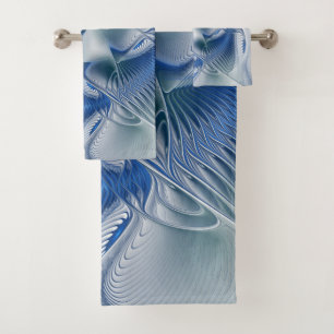 Fantaisie dynamique Abstrait Tons bleus Art fracta