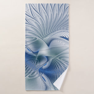 Fantaisie dynamique Abstrait Tons bleus Art fracta