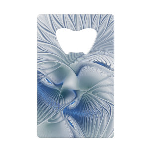 Fantaisie dynamique Abstrait Tons bleus Art fracta