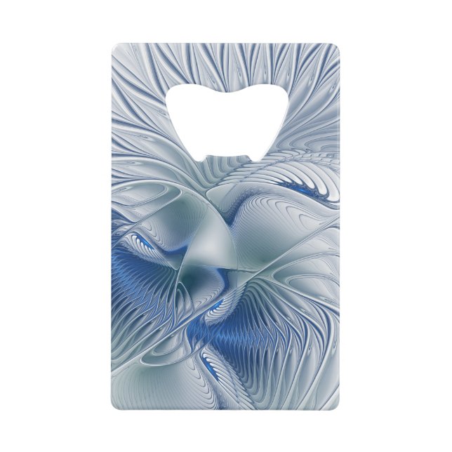 Fantaisie dynamique Abstrait Tons bleus Art fracta (Devant)