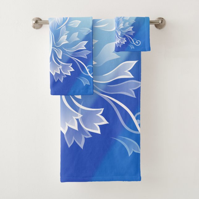 Fantaisie florale blanche bleue (En situation)