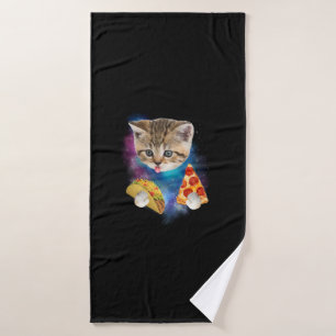 Fantaisie Galaxy Chemise de chat _ Space Cat Eat P