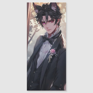 Fantaisie gothique d'anime de garçon-chat