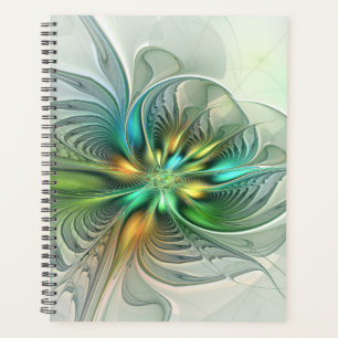 Fantaisie Moderne Abstraite Fleur Fractale Colorée