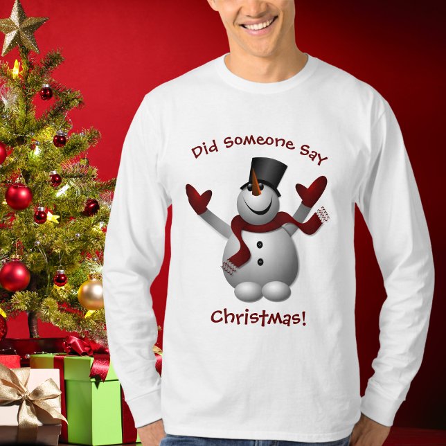 Fantaisie Noël Snowman T-shirt (Funny Christmas Snowman T-Shirt)