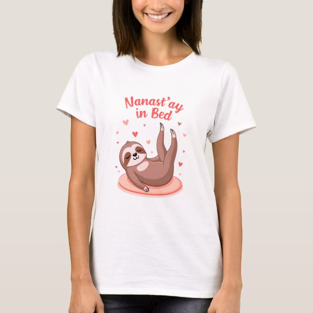 Fantaisie T-Shirt - Lazy Sloth Faire du Yoga dans  (Devant)