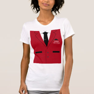 Fantaisie T-shirt rouge costume et Cravate - Nom p