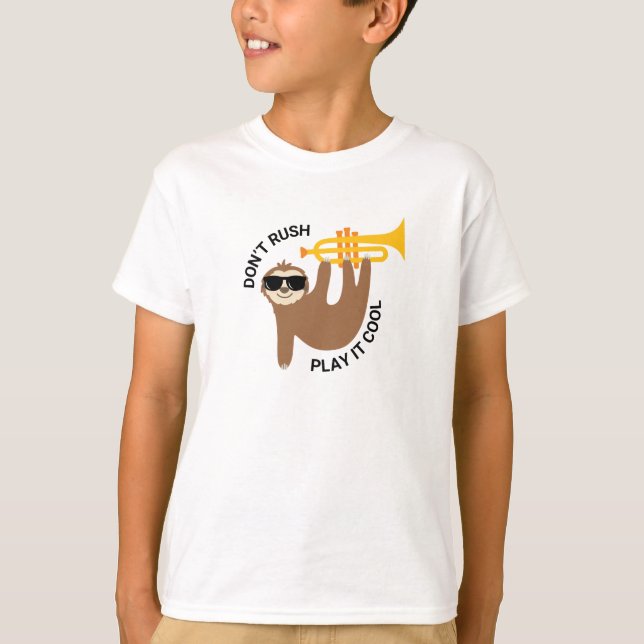 Fantaisie Trumpet paresse T-shirt pour enfants (Devant)