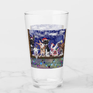 Fantaisie Verre de Noël Bonne fête des animaux de