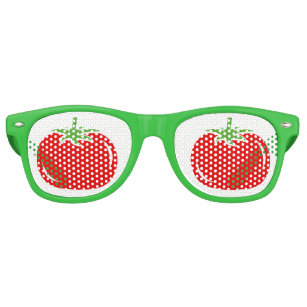 Fantaisie verte et rouge tomate teintes lunettes d